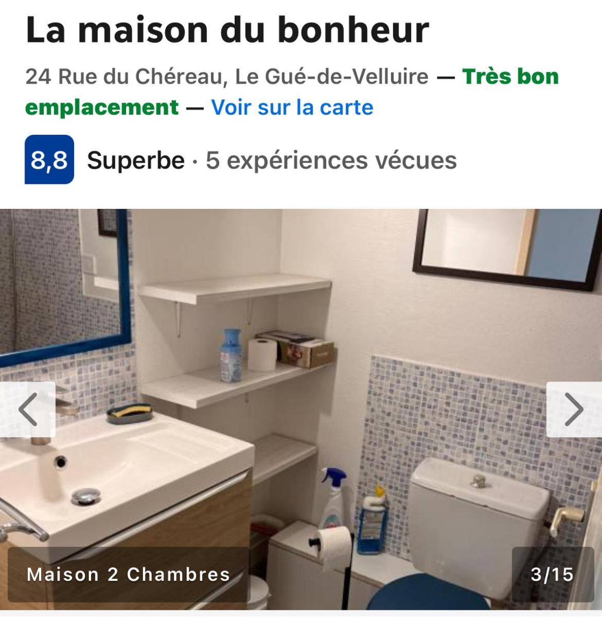 La Maison Du Bonheur Le Gué-de-Velluire المظهر الخارجي الصورة