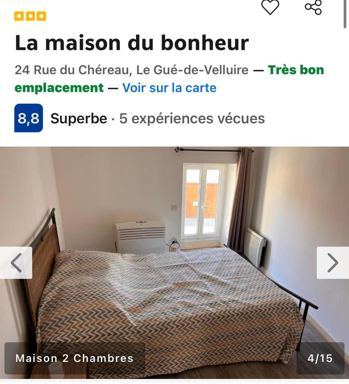 La Maison Du Bonheur Le Gué-de-Velluire المظهر الخارجي الصورة