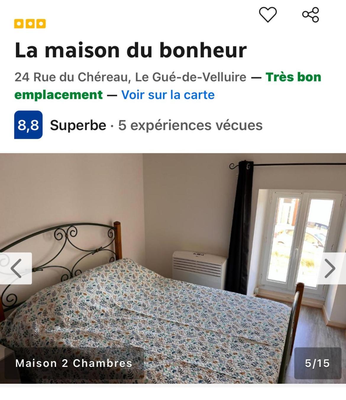 La Maison Du Bonheur Le Gué-de-Velluire المظهر الخارجي الصورة