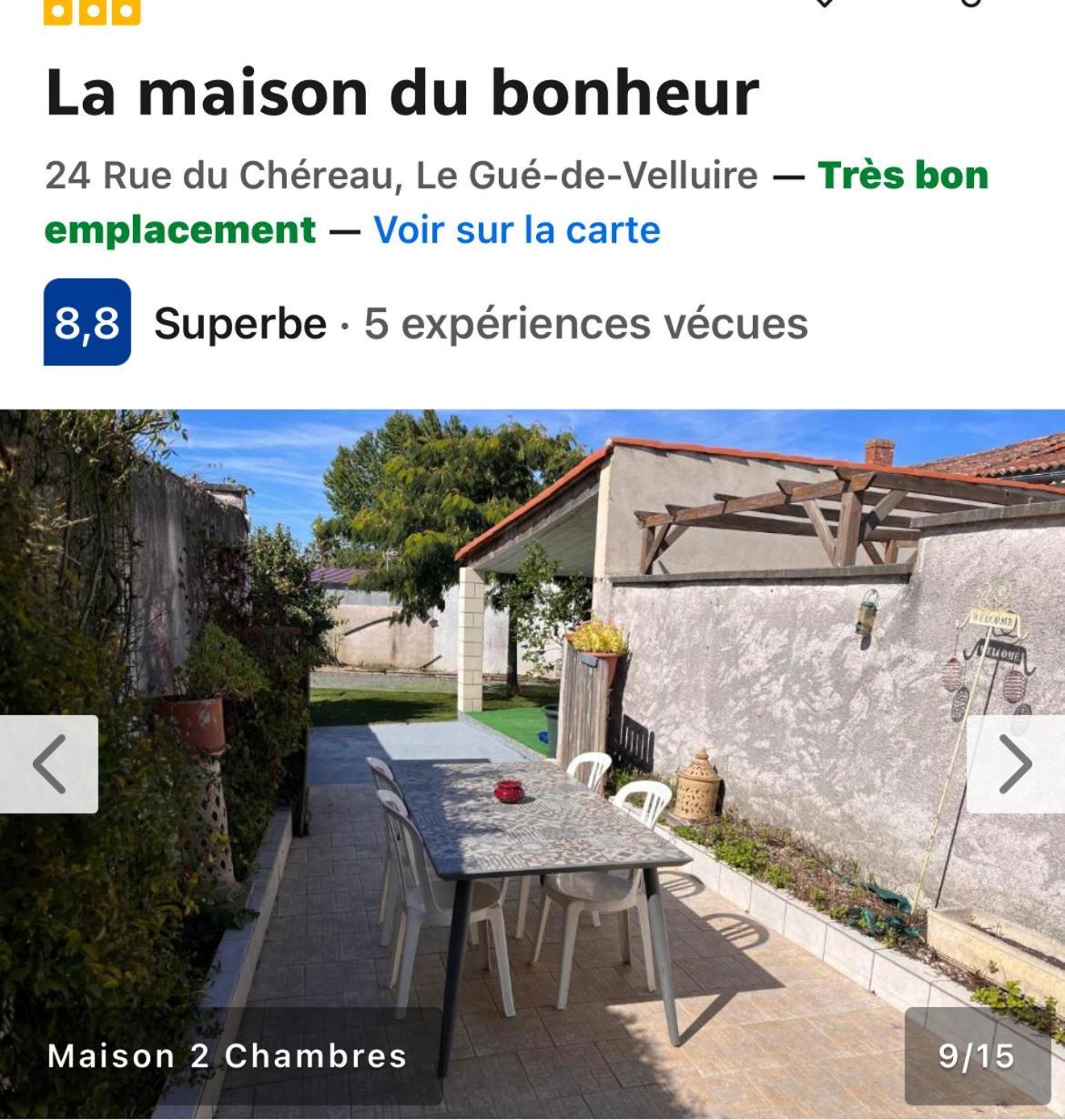 La Maison Du Bonheur Le Gué-de-Velluire المظهر الخارجي الصورة